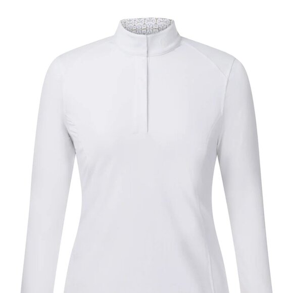 Kerrits Affinity® Pro Long Sleeve Show Shirt Size XS, Color: White/Mixed Bits - Picture 2 of 9